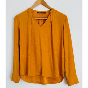 Comptoir des Cotonniers Blouse XS Golden Yellow Long Sleeve